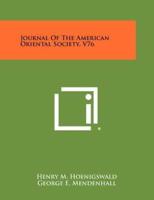Journal of the American Oriental Society, V76