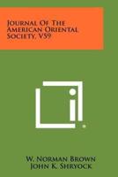 Journal of the American Oriental Society, V59