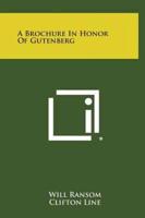 A Brochure in Honor of Gutenberg