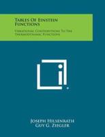 Tables of Einstein Functions