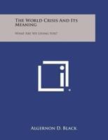 The World Crisis and Its Meaning