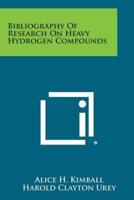 Bibliography of Research on Heavy Hydrogen Compounds