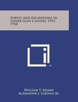 Survey and Excavations in Lower Glen Canyon, 1952-1958