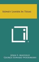 Sidney Lanier in Texas