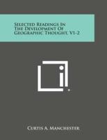 Selected Readings in the Development of Geographic Thought, V1-2