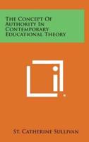 The Concept of Authority in Contemporary Educational Theory