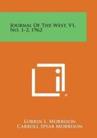 Journal of the West, V1, No. 1-2, 1962