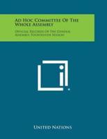 Ad Hoc Committee of the Whole Assembly