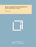 Basic Concepts of Probability and Statistics, Part 1