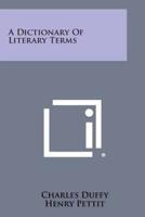 A Dictionary of Literary Terms