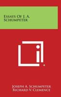 Essays of J. A. Schumpeter