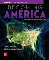 Becoming America Volume 2 With Connect 1-Term Access Card
