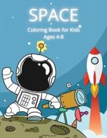 Space Coloring Book for Kids Ages 4-8