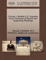 Conner v. Bartlett U.S. Supreme Court Transcript of Record with Supporting Pleadings