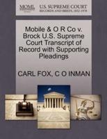 Mobile & O R Co v. Brock U.S. Supreme Court Transcript of Record with Supporting Pleadings