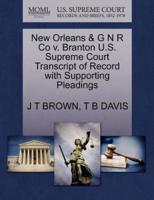 New Orleans & G N R Co v. Branton U.S. Supreme Court Transcript of Record with Supporting Pleadings