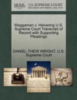 Waggaman v. Helvering U.S. Supreme Court Transcript of Record with Supporting Pleadings
