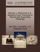 Berman v. McDonnell U.S. Supreme Court Transcript of Record with Supporting Pleadings