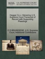 Haggar Co v. Helvering U.S. Supreme Court Transcript of Record with Supporting Pleadings
