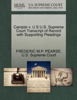 Campisi v. U S U.S. Supreme Court Transcript of Record with Supporting Pleadings