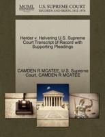 Herder v. Helvering U.S. Supreme Court Transcript of Record with Supporting Pleadings