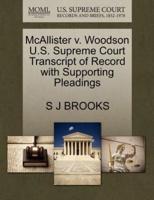 McAllister v. Woodson U.S. Supreme Court Transcript of Record with Supporting Pleadings