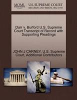 Darr v. Burford U.S. Supreme Court Transcript of Record with Supporting Pleadings