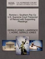 Romine v. Southern Pac Co U.S. Supreme Court Transcript of Record with Supporting Pleadings