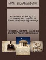 Armstrong v. Armstrong U.S. Supreme Court Transcript of Record with Supporting Pleadings