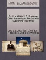 Smith v. Glikin U.S. Supreme Court Transcript of Record with Supporting Pleadings