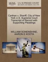 Carthan v. Sheriff, City of New York U.S. Supreme Court Transcript of Record with Supporting Pleadings