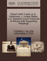 Robert Keith Carter et al., Petitioners, v. United States. U.S. Supreme Court Transcript of Record with Supporting Pleadings