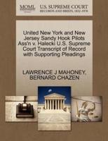 United New York and New Jersey Sandy Hook Pilots Ass'n v. Halecki U.S. Supreme Court Transcript of Record with Supporting Pleadings