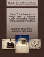 Green Truck Sales, Inc v. Hoegh Lines U.S. Supreme Court Transcript of Record with Supporting Pleadings