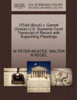 O'Dell (Boyd) v. Garrett (Grace) U.S. Supreme Court Transcript of Record with Supporting Pleadings