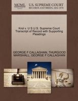 Krol v. U S U.S. Supreme Court Transcript of Record with Supporting Pleadings