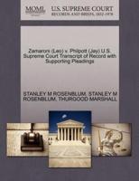 Zamaroni (Leo) v. Philpott (Jay) U.S. Supreme Court Transcript of Record with Supporting Pleadings