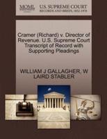 Cramer (Richard) v. Director of Revenue. U.S. Supreme Court Transcript of Record with Supporting Pleadings