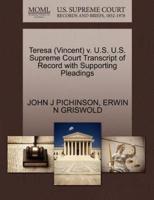 Teresa (Vincent) v. U.S. U.S. Supreme Court Transcript of Record with Supporting Pleadings