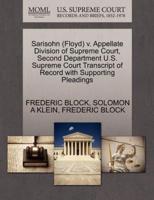 Sarisohn (Floyd) v. Appellate Division of Supreme Court, Second Department U.S. Supreme Court Transcript of Record with Supporting Pleadings