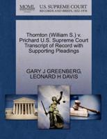 Thornton (William S.) v. Prichard U.S. Supreme Court Transcript of Record with Supporting Pleadings