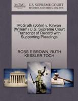 McGrath (John) v. Kirwan (William) U.S. Supreme Court Transcript of Record with Supporting Pleadings