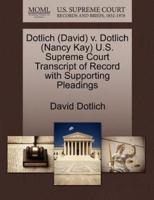 Dotlich (David) v. Dotlich (Nancy Kay) U.S. Supreme Court Transcript of Record with Supporting Pleadings