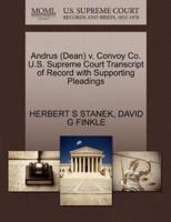 Andrus (Dean) v. Convoy Co. U.S. Supreme Court Transcript of Record with Supporting Pleadings