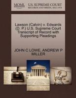 Lawson (Calvin) v. Edwards (D. P.) U.S. Supreme Court Transcript of Record with Supporting Pleadings