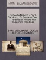 Richards (Nelson) v. North Carolina. U.S. Supreme Court Transcript of Record with Supporting Pleadings