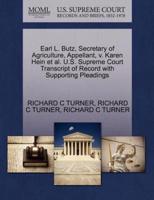 Earl L. Butz, Secretary of Agriculture, Appellant, v. Karen Hein et al. U.S. Supreme Court Transcript of Record with Supporting Pleadings