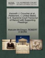 Kenneth J. Croucher et al., Petitioners, v. United States. U.S. Supreme Court Transcript of Record with Supporting Pleadings