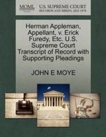 Herman Appleman, Appellant, v. Erick Furedy, Etc. U.S. Supreme Court Transcript of Record with Supporting Pleadings