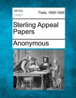 Sterling Appeal Papers